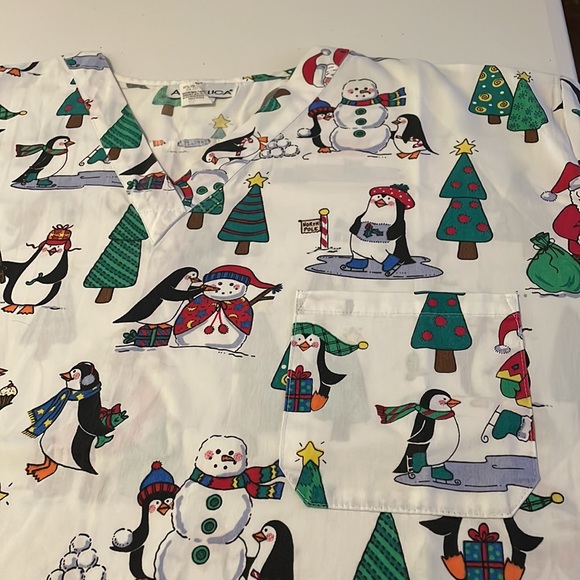 Angelica Christmas Scrub Top Extra Large - Picture 8 of 11